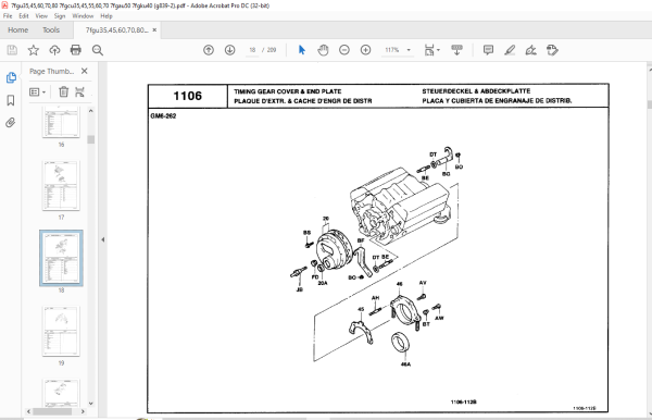 Toyota Forklift 7FGU35 7FGU45 7FGU60 7FGU70 7FGU80 7FGKU40 7FGAU50 ...