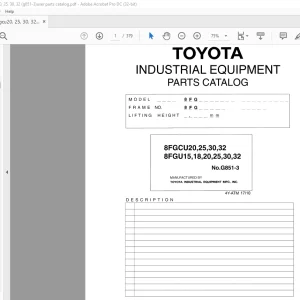 Toyota Forklift 8FGCU20 8FGCU25 8FGCU30 8FGCU32 8FGU15 8FGU18 8FGU20 8FGU25 8FGU30 8FGU32 Parts Catalog Manual G851-3 - PDF DOWNLOAD