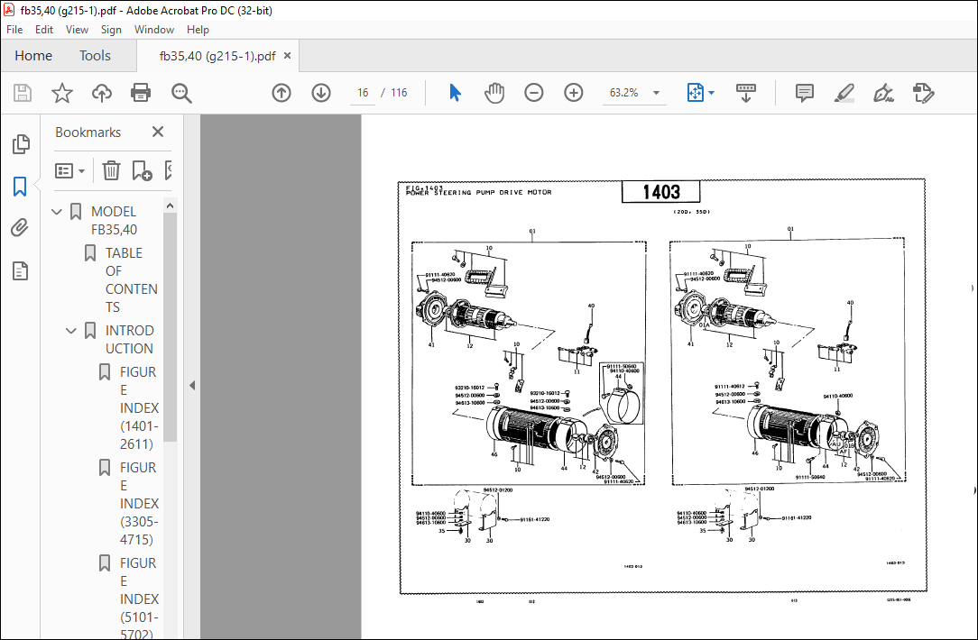 Toyota Forklift FB35 FB40 Parts Catalog Manual G215-1 - PDF DOWNLOAD ...