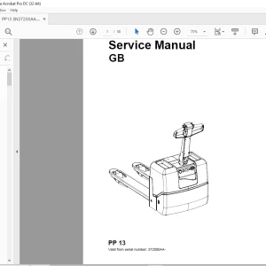 Toyota Forklift PP 13 Parts Catalog Manual SN372000AA - PDF DOWNLOAD