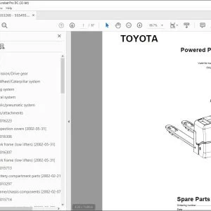 Toyota Forklift PP 13 Powered Pallet Truck Parts Catalogue Manual 553268AT - PDF DOWNLOAD