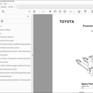 Toyota Forklift PP 13 Powered Pallet Truck Parts Catalogue Manual 592480 - PDF DOWNLOAD