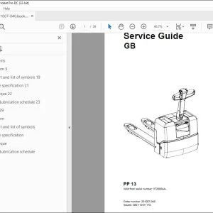 Toyota Forklift PP 13 Service Guide Manual SN 372000AA - PDF DOWNLOAD