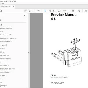 Toyota Forklift PP13 Service Manual SN 372000AA - PDF DOWNLOAD