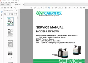 UNICARRIERS 2W3 2W4 SERVICE MANUAL SM3UC-2W340 PDF DOWNLOAD