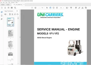 Unicarriers 1F1 1F2 QD32 Diesel Engine Service Manual SM45U-QD32E PDF DOWNLOAD