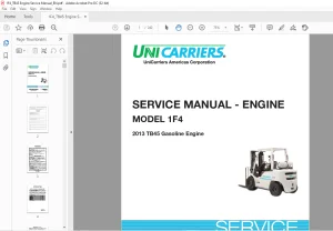 Unicarriers 1F4 TB45 Gasoline Engine Service Manual SM5UC-TB45E PDF DOWNLOAD