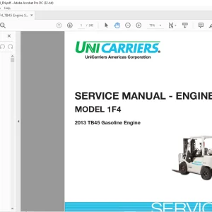 Unicarriers 1F4 TB45 Gasoline Engine Service Manual SM5UC-TB45E PDF DOWNLOAD