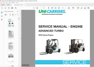 Unicarriers Advanced Turbo ZD30 Diesel Engine Service Manual SM5UC-AZD30 PDF DOWNLOAD