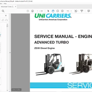 Unicarriers Advanced Turbo ZD30 Diesel Engine Service Manual SM5UC-AZD30 PDF DOWNLOAD