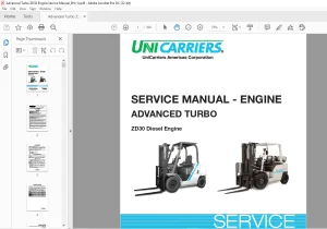 Unicarriers ENGINE ADVANCED TURBO ZD30 Diesel Engine Service Manual SM5UC-AZD30 PDF DOWNLOAD