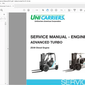 Unicarriers ENGINE ADVANCED TURBO ZD30 Diesel Engine Service Manual SM5UC-AZD30 PDF  DOWNLOAD