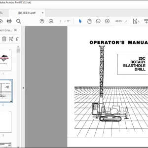 CAT 25C ROTARY BLASTHOLE DRILL OPERATOR'S MANUAL 1416513  - PDF DOWNLOAD