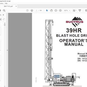 CAT 39HR BLAST HOLE DRILL OPERATOR’S MANUAL 10661  - PDF DOWNLOAD