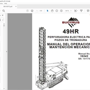 CAT 49HR PERFORADORA ELECTRICA PARA POZOS DE TRONADURA MANUAL DEL OPERACION Y MANTENCION MECANICA SN141175 - PDF DOWNLOAD