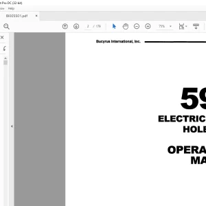 CAT 59R  ELECTRIC BLAST HOLE DRILL OPERATOR'S MANUAL BI005501  - PDF DOWNLOAD