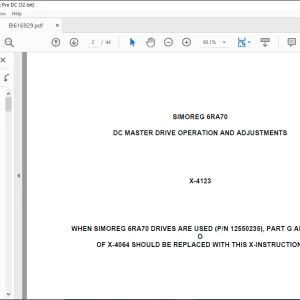 CAT 6RA70 DC MASTER DRIVE OPERATION AND ADJUSTMENTS MANUAL BI616929  - PDF DOWNLOAD