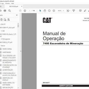 CAT 7495 Escavadeira de Mineração Manual de Operação BI010058  - PDF DOWNLOAD (Portuguese)