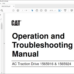 CAT AC Traction Drive 1565916 & 1565924 Operation and Troubleshooting Manual