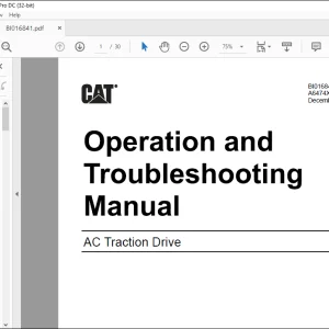 CAT AC Traction Drive Operation and Troubleshooting Manual - PDF DOWNLOAD