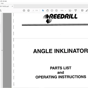 CAT ANGLE REEDRILL INKLINATOR® PARTS LIST & OPERATING INSTRUCTIONS MANUAL - PDF DOWNLOAD