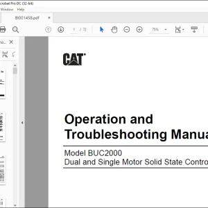 CAT BUC2000 Dual and Single Motor Solid State Controller Operation and Troubleshooting Manual - PDF DOWNLOAD
