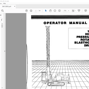 CAT BUCYRUS 1HP HIGH PRESSURE ROTARY BLASTHOLE DRILL OPERATOR MANUAL BI615893  - PDF DOWNLOAD