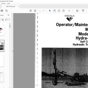 CAT BUCYRUS 200 Hydra-Trac® Self Contained Hydraulic Track Drill Operator Maintenance Manual BI615930 - PDF DOWNLOAD 