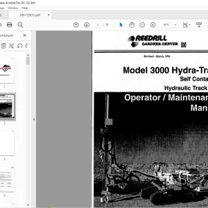 CAT BUCYRUS 3000 Hydra-Trac® Self Contained Hydraulic Track Drill Operator Maintenance Manual BI615903  - PDF DOWNLOAD