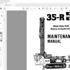 CAT BUCYRUS 35-R Blast Hole Drill Rotary or Down Hole MAINTENANCE MANUAL - PDF DOWNLOAD