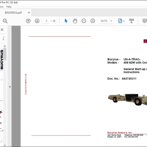 CAT BUCYRUS 488-6DM with Control Handle General Start-up and Operating Instructions Manual BI000935 - PDF DOWNLOAD
