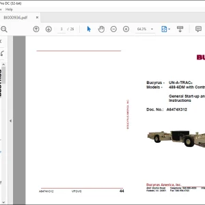 CAT BUCYRUS 488-6DM with Control Station General Start-up and Operating Instructions Manual  - PDF DOWNLOAD