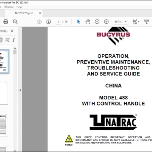 CAT BUCYRUS 488 WITH CONTROL HANDLE OPERATION,MAINTENANCE,TROUBLESHOOTING AND SERVICE GUIDE MANUAL BI620970 - PDF DOWNLOAD