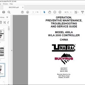 CAT BUCYRUS 488LA W LA 2000 CONTROLLER CHINA OPERATION, MAINTENANCE,TROUBLESHOOTING AND SERVICE GUIDE MANUAL - PDF DOWNLOAD