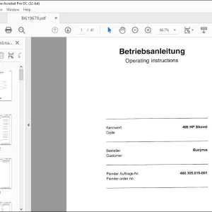 CAT BUCYRUS 495 HP Shovel Operating instructions Manual BI619679  - PDF DOWNLOAD