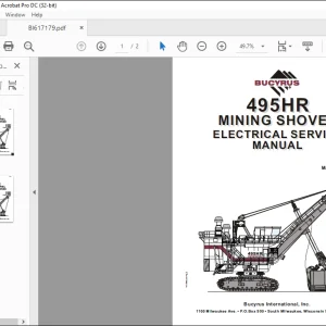 CAT BUCYRUS 495 HR Mining Shovel Electrical Service Manual - PDF DOWNLOAD
