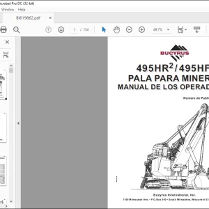 CAT BUCYRUS 495 HR2 495 HF2 PALA PARA MINERÍA MANUAL DE LOS OPERADORES 10933 - PDF DOWNLOAD (Portuguese)