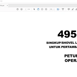 CAT BUCYRUS 495B1 SINGKUP SHOVEL LISTRIK UNTUK PERTAMBANGAN PETUNJUK OPERATOR - PDF DOWNLOAD ( Indonesian)