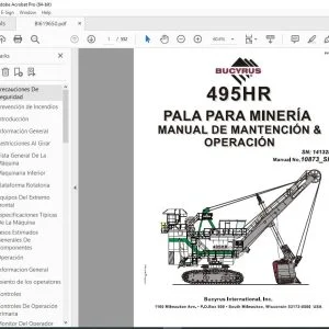 CAT BUCYRUS 495HR PALA PARA MINERIA MANUAL DE MANTENCION & OPERACION SN 141328 - PDF DOWNLOAD (Catalan)