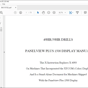 CAT BUCYRUS 49HR 59HR DRILLS PLUS 1500 DISPLAY Instruction Manual BI619782  - PDF DOWNLOAD
