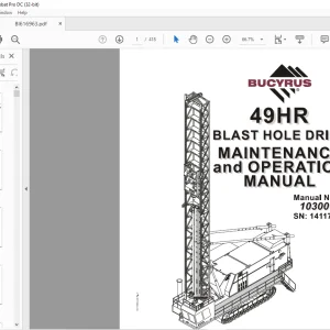CAT BUCYRUS 49HR Blast Hole Drill Operation and Maintenance Manual SN141173 - PDF DOWNLOAD