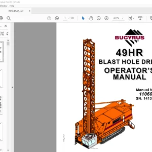 CAT BUCYRUS 49HR Blast Hole Drill Operator’s Manual SN141362 - PDF DOWNLOAD