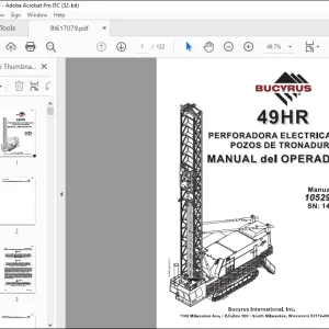 CAT BUCYRUS 49HR Manual de los Operadores  - PDF DOWNLOAD (Spanish)