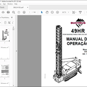 CAT BUCYRUS 49HR PERFURATRIZ PARA FURO DE DETONAÇÃO MANUAL DE OPERAÇÃO - PDF DOWNLOAD (Portuguese)