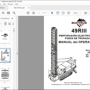 CAT BUCYRUS 49RIII Manual de los Operadores -  PDF DOWNLOAD (Spanish)