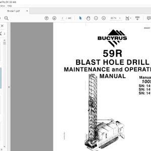 CAT BUCYRUS 59R BLAST HOLE DRILL MAINTENANCE and OPERATION MANUAL 10051 - PDF DOWNLOAD