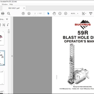CAT BUCYRUS 59R BLAST HOLE DRILL OPERATOR'S MANUAL BI616821 - PDF DOWNLOAD
