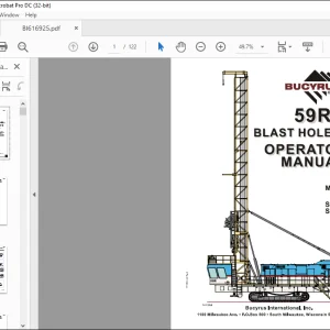 CAT BUCYRUS 59R BLAST HOLE DRILL OPERATOR’S MANUAL BI616925 - PDF DOWNLOAD