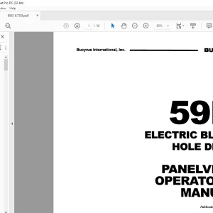 CAT BUCYRUS 59R ELECTRIC BLAST HOLE DRILL ELECTRIC BLAST HOLE DRILL PANELVIEW OPERATOR'S MANUAL BI616759 - PDF DOWNLOAD
