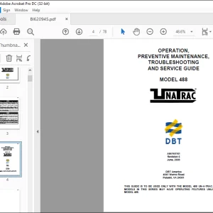 CAT BUCYRUS DBT 488 OPERATION, MAINTENANCE,TROUBLESHOOTING AND SERVICE GUIDE MANUAL BI620945 - PDF DOWNLOAD
